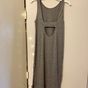 Gray H&M Open Back Dress